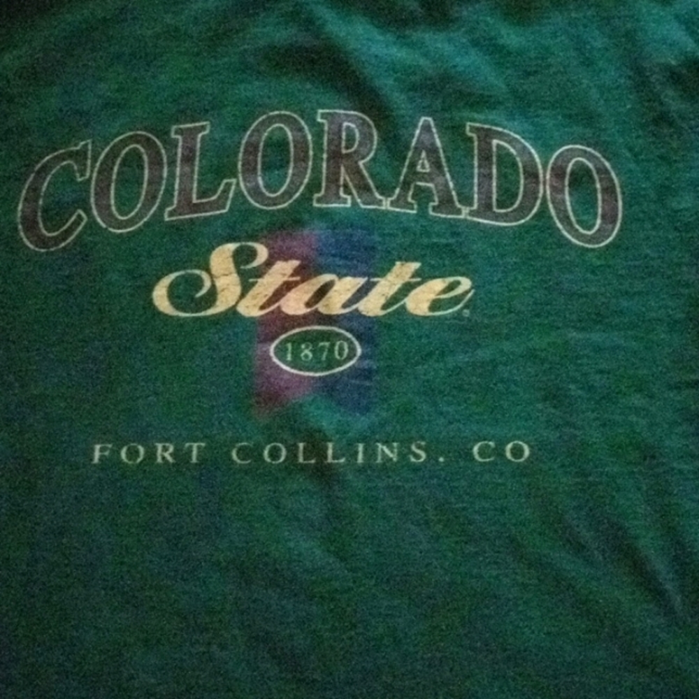 Colorado State T shirt medium heavy weight green